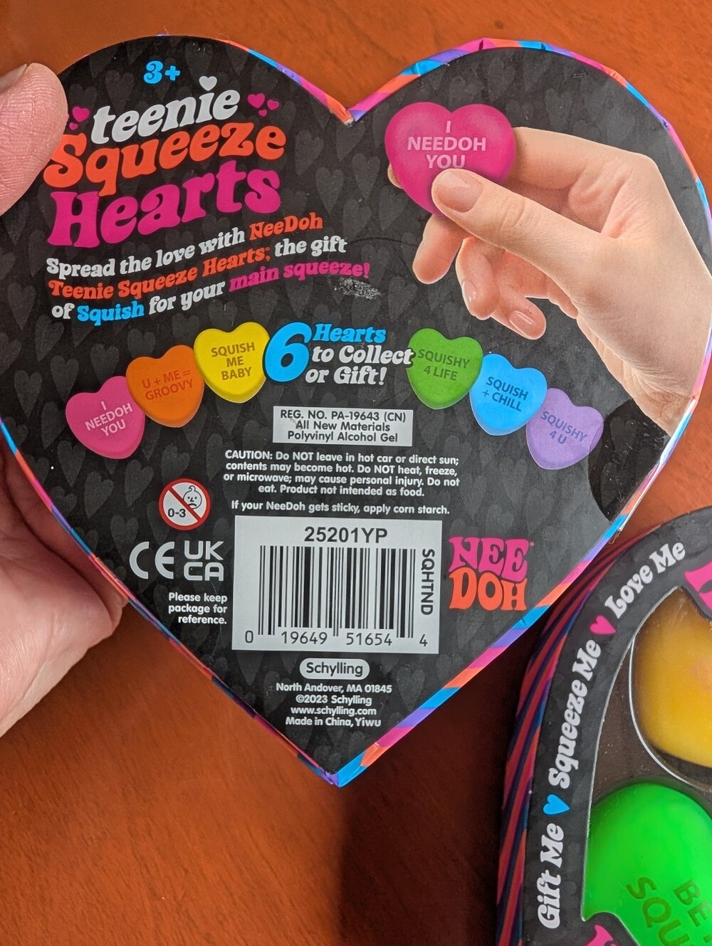 2 PACK Schylling NeeDoh Teenie Squeeze Hearts Squishy Novelty Toy Valentine's ♥️ - Picture 3 of 8
